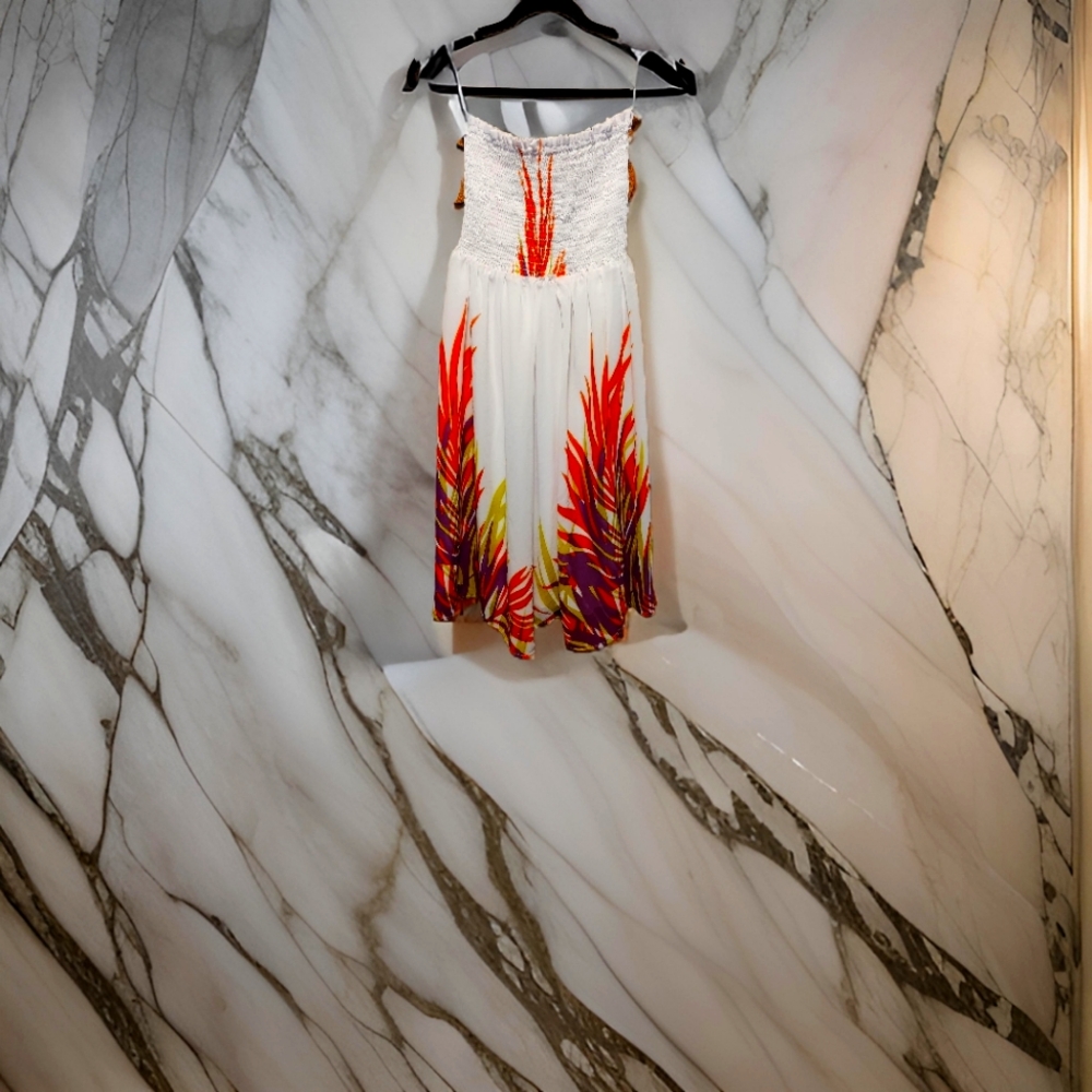 Ashley Stewart strapless Hawaiian dress. size 14/16